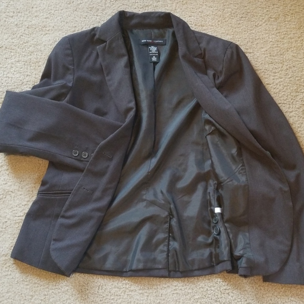 Chocolate Stretch Blazer - Picture 4 of 7